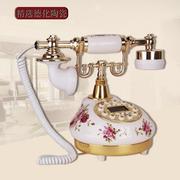 欧式田园复古老式古董陶瓷，工艺酒店家用来电显示固话座机电话机