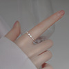 蝴蝶结戒指女设计小众食指戒指女时尚个性925银戒指2022年潮