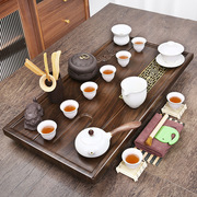 促整套功夫茶具套装家用茶盘小型茶台实木轻奢排水式泡茶海简约托
