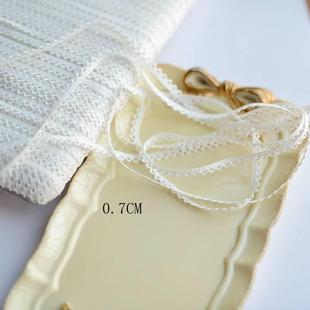 日单乳白色精细牙边棉线蕾丝服装娃娃花边辅料制衣材料H284