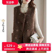 2023韩版羊剪绒毛毛外套马甲，冬季高端颗粒，羊毛羔一体皮草大衣