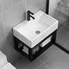 卫生间洗手盆浴室柜组合小户型迷你陶瓷壁挂洗面盆，洗手台简易方形