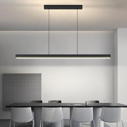 极简长条led餐厅吊灯北欧现代简约创意几何长形吧台办公室吊灯具
