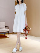 法式仙女白~真丝棉轻薄精致打揽轻熟风，连衣裙显瘦两件套白色长裙