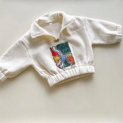 儿童卫衣套装北欧风两件套彩色，图案春秋款男女宝宝时尚百搭款