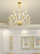 欧式k9金色水晶吊灯客厅灯，奢华大气现代餐厅灯，卧室灯酒店工程婚庆