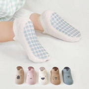 春秋宝宝纯棉袜子0-6-12月1-3岁夏季婴儿短船袜新生儿防滑地板袜