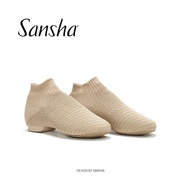 sansha /三沙爵士舞蹈鞋飞织面现代舞鞋低跟教师鞋练功鞋JB15K