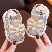 儿童凉鞋2024女童公主鞋宝宝，洋气夏季蝴蝶结，珍珠鞋小女孩单鞋