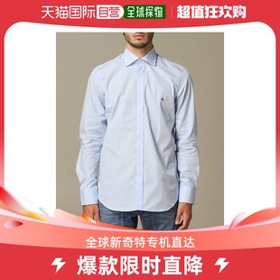 香港直邮XC 男士 免烫棉质刺绣徽标衬衫