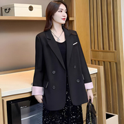 今年流行春秋小西装外套女韩版设计感小众休闲气质小个子西服上衣