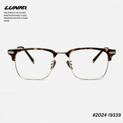 lunar近视眼镜男款2024可配度数，纯钛防蓝光，变色眉线框眼镜架