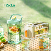 FaSoLa冰箱冷水壶带龙头家用食品级大容量凉杯夏天户外便携饮料桶