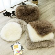 纯羊毛沙发坐垫冬季加厚真皮沙发垫子整张羊皮，皮毛一体垫羊毛垫