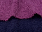进口加厚 深紫色、玫红色光泽针织羊毛布料秋冬大衣外套套装面料