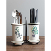 北欧筷子篓陶瓷筷子架家用沥水，筷子筒筷子桶，筷子笼收纳置物架筷盒