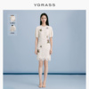 vgrass设计感白色，蕾丝连衣裙夏季气质，精致裙子女vsl2o22880