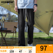VIISHOW牛仔裤男士夏季2024美式潮牌宽松直筒阔腿复古长裤子
