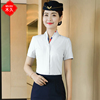 空乘面试职业装女短袖，衬衫工作制服套装，空姐航空艺考前台面试夏装