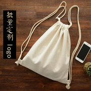 帆布韩版束口袋双肩包学生运动棉布拉抽绳布袋小背包印字定制LOGO