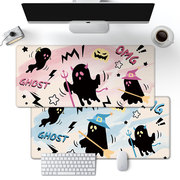 小幽灵鼠标垫子超大号女生，办公桌面垫加厚滑鼠垫笔记本电脑键盘垫