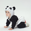 婴儿连体衣春款宝宝动物，熊猫造型哈衣纯棉，2024新生儿衣服卡通