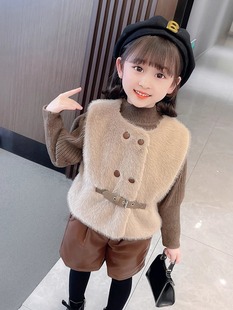 女童秋冬套装2023韩版小女孩冬装中大童加绒洋气女宝宝三件套
