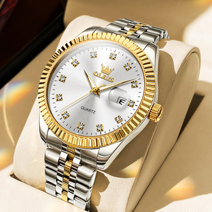 瑞士名牌大表盘手表，男士商务品牌石英表，男式高端防水腕表十大