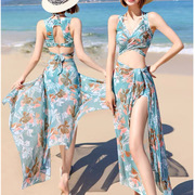 bikini比基尼游泳衣女高级感分体三件套韩国性感温泉度假海边泳装