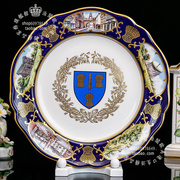 限量250英国制Spode 美丽英伦皇家瓷器手绘骨瓷陶瓷装饰大盘挂盘