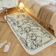 现代简约卧室床边毯公主房家用加厚地垫可机洗床前地毯可爱兔地垫