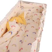 婴儿床围纯棉防撞婴儿床，床品套件四季全棉，儿童拼接床床围纯棉宝宝