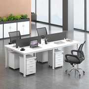 杭州办公桌办公家具职员桌，简约员工位电脑桌椅，4人位工作位屏风桌