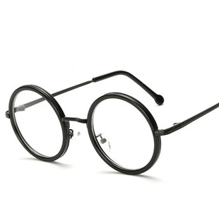 圆形复古平光ins金属眼镜框，明星同款眼镜，框架哈利波特配近视眼镜