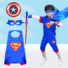六一儿童套装美国队长奥特曼男童装夏钢铁侠衣服装超人蜘蛛侠男孩