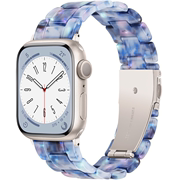 iWatch手表带S9春夏哑光树脂适用苹果手表表带AppleWatchS8表带女