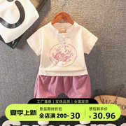 男童夏季汉服套装0-1-7岁男宝宝中国风夏装儿童民族风短袖两件套