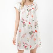 真丝睡裙素绉缎女士夏季短袖桑蚕丝睡衣公主风丝绸家居服2024新款