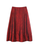 今年流行2024春季高腰，复古气质长裙红色，a字半身裙女
