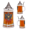 啤酒杯玻璃圆形高档跨境热款德国带盖北欧商用彩色500ml创意送礼