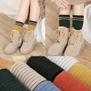 秋冬款长筒女棉袜时尚休闲女士中筒袜子堆堆袜保暖长袜子