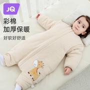 婴儿睡袋秋冬款儿童纯棉加厚防踢被子小宝宝夹棉防寒保暖睡袋