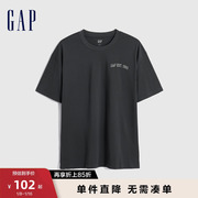 gap男装夏季logo廓形运动时尚短袖t恤潮流，休闲宽松上衣841870