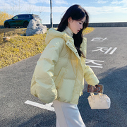 奶油黄短款羽绒服女冬季2023年女款时尚洋气外套小个子面包服