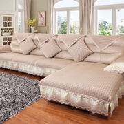 皮沙发垫布艺防滑真皮沙发坐垫欧式四季通用简约现代沙发套巾