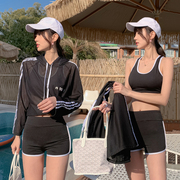 2023分体泳衣三件套遮肚显瘦韩版学生，时尚运动泡温泉游泳衣女