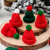 圣诞节烘焙蛋糕装饰毛绒毛线，小帽子插件平安夜派对迷你帽子摆件