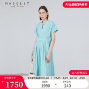 maseley玛塞莉气质，连衣裙夏季镂空设计收腰通勤裙子女