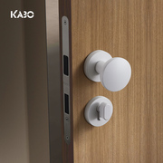 德国kabo现代简约奶油，白色门锁家用室内门把手卧室静音磁吸房门锁