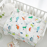 新生婴儿浴巾宝宝两层纱布毛巾被纯棉儿童单层纱巾竹棉薄盖毯包巾